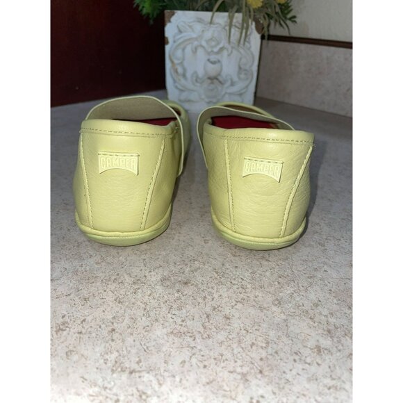Camper Nina Womens Yellow Leather Mary Jane Flats Size 36 With Elastic Strap & R - Picture 3 of 6